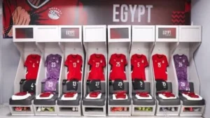 غرفة ملابس منتخب مصر تستعد بتجهيزات متكاملة لمباراة نيجيريا الودية